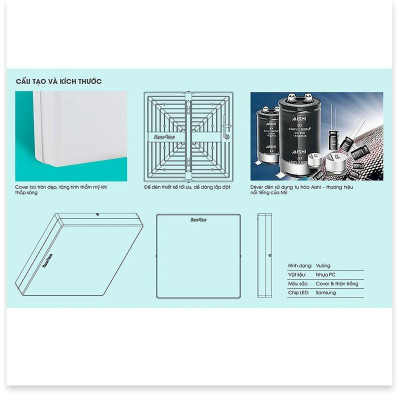 Đèn LED Ốp trần đổi màu 15W Rạng Đông LN12 ĐM 170x170/15W