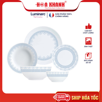 Chén thủy tinh Luminarc Diwali Geometric Blue 11.5cm kháng vỡ, cường lực, đựng thức ăn - V6535