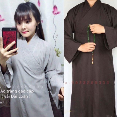 ĐỒ LAM ĐI CHÙA  Áo Tràng Vải Đài Loan Áo Khoác