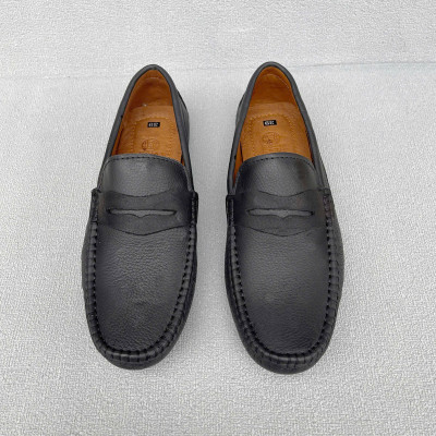 Giày Lười Da Nam Trường Hải GL330 Đế Âm da bò nguyên tấm 2 màu đen, vàng thời trang nam cao cấp 