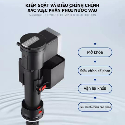 Cọc Phao Nước (Cọc Cấp, Van Phao) Dùng Cho Bồn Cầu - FILTER CAESAR (Dùng Cho Cả Két Rời Và Két Liền Khối)