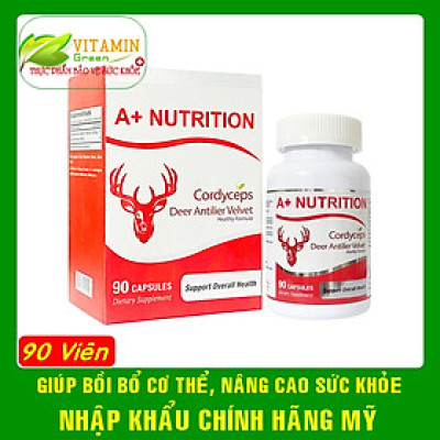 Viên uống đông trùng hạ thảo Nhung hươu A+ Nutrition Codysceps Deer | Nhập Khẩu chính hãng Mỹ