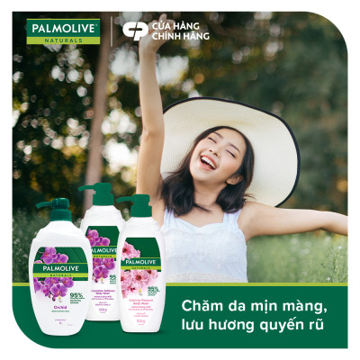 Bộ 2 Sữa tắm Palmolive mịn màng quyến rũ 95% chiết xuất từ phong lan 1 Lít/ chai