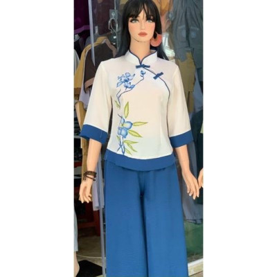 Đồ Lam Đi Chùa # Tàu Lụa Quần Váy # Hoa iN # Quần Áo Nữ # Đồ Bộ Nữ