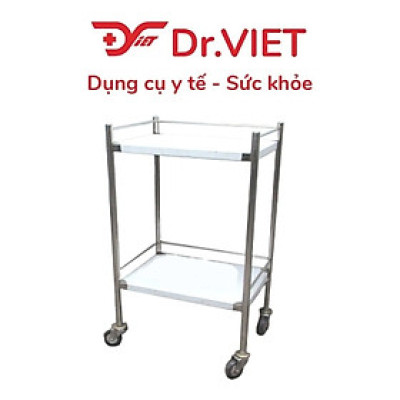 Xe đẩy inox DCG-20 - 2 tầng 30*40 (Không hộc)