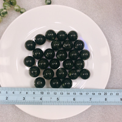 Chuỗi Phật lần tay ngọc tự nhiên serpentine của Việt Nam đường kính hạt 1.7 cm