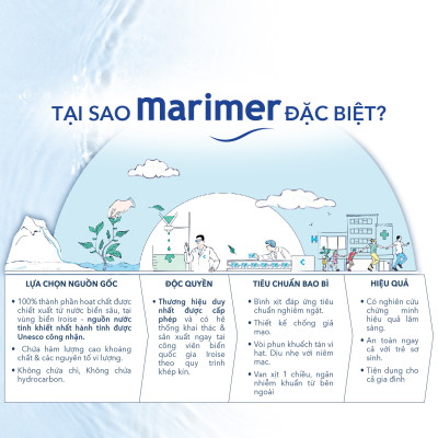 Combo nước biển sâu Marimer Baby Blocked + Gel tắm 3in1 Neutraderm