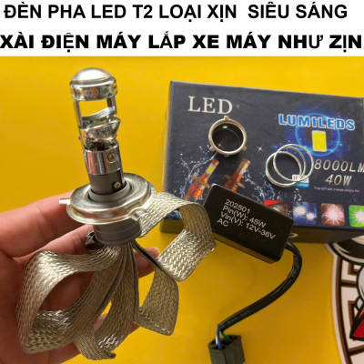 Mẫu Đèn Pha LED Bi Cầu T2 Cao Cấp – Siêu Sáng Lắp Xe Máy Ô Tô Dễ Dàng, Không Cần Độ Chế