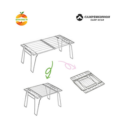 Kệ thép không gỉ có thể xếp gọn hoặc mở rộng Campingmoon FD-22