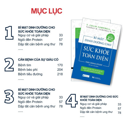 Combo 4 cuốn: Bí mật dinh dưỡng + Toàn cảnh dinh dưỡng + Liệu trình dinh dưỡng + Ăn lành sống mạnh