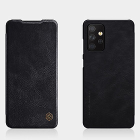 Bao da dành cho Samsung Galaxy A72 hiệu Nillkin Qin Chất liệu da cao cấp, có ngăn đựng thẻ, mặt da siêu mềm mịn - Hàng chính hãng