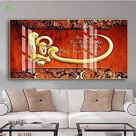 Tranh Tráng Gương - Tranh Treo Tường Chữ Lộc Thư Pháp - Tặng Đinh Đa Năng Không Cần Khoan