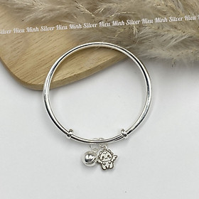 Lắc tay Cho Bé Bạc Ta Nguyên Chất S99 Mix Charm Chính Hãng Bạc Hiểu Minh LTE570
