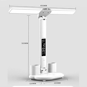 Đèn học Led 2 cánh chống cận Linh Chi Bedding  để bàn đa năng, 3 chế độ sáng