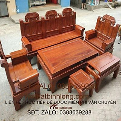 Bộ Bàn Ghế Âu Á Gỗ Gõ Đỏ