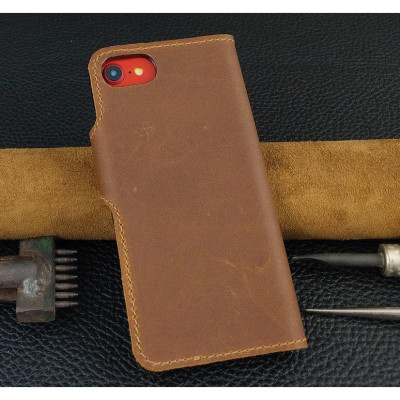 Bao Da cho Iphone 7/8  Da Bò Thật may thủ công