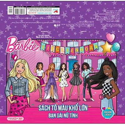 Barbie Sách Tô Màu Khổ Lớn - Bạn Gái Nữ Tính - Bao Gồm Sticker