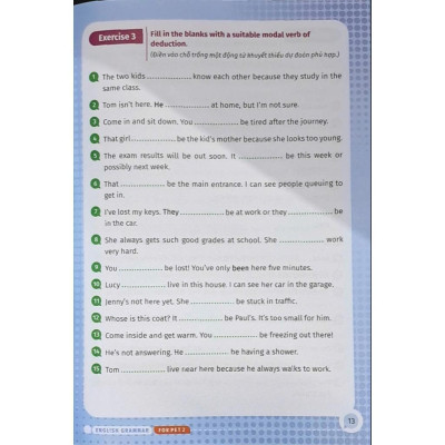 Sách - English Grammar For PET - Có Đáp Án - Tập 2 - Minh Thắng