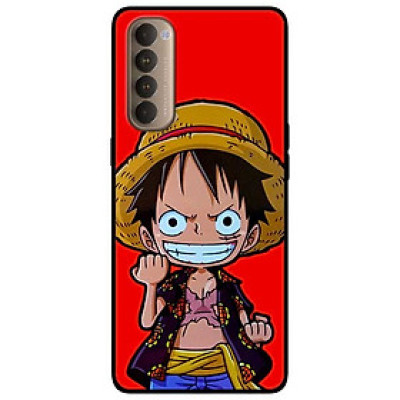 Ốp lưng dành cho Oppo Reno 4 Pro mẫu Mũ Rơm Nền Đỏ