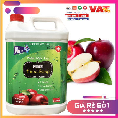 Combo 2 can Nước rửa tay khử mùi Mr.Fresh 5L Hương Quế & Hương Táo (5l/can)