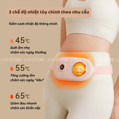 ￼Đai massage chườm ấm bụng, mát xa làm nóng giảm đau bụng kinh quà sinh nhật cho nữ chính hãng