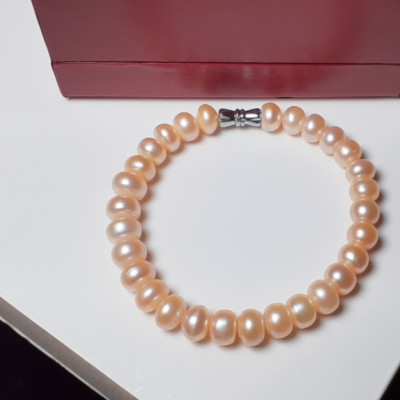 Vòng Tay Ngọc Trai Ovan 8li Màu Cam Ngọc Trai CN2 VO01