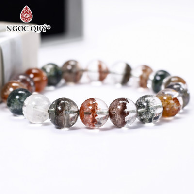 Vòng tay đá ưu linh đa sắc size hạt 12mm - Ngọc Quý Gemstones