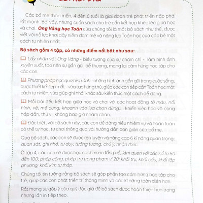 Sách Ong Vàng Học Toán Dành Cho Trẻ 4-6 Tuổi - Tập 4