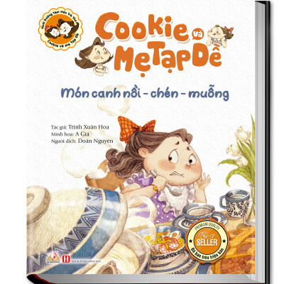 Combo 2 Cuốn Cookie Và Mẹ Tạp Dề - Xe Thú Nhún Vịt Con Và Gà Trống & Món Canh Nồi - Chén - Muỗng