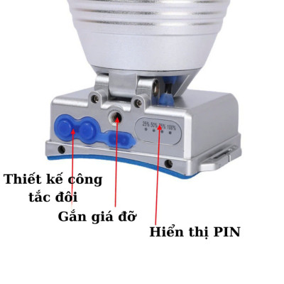 Đèn Pin Đội Đầu Ultra S J78 Vỏ Nhôm Chống Nước 3000w – Gọn Nhẹ, Rọi Xa 1500M, Pin Trâu Xuyên Đêm