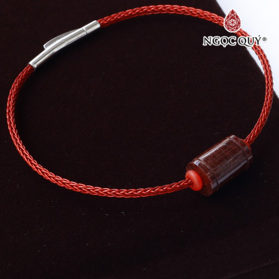 Vòng tay dây thép lu thống đá thạch anh tóc nâu mệnh hỏa thổ - Ngọc Quý Gemstones