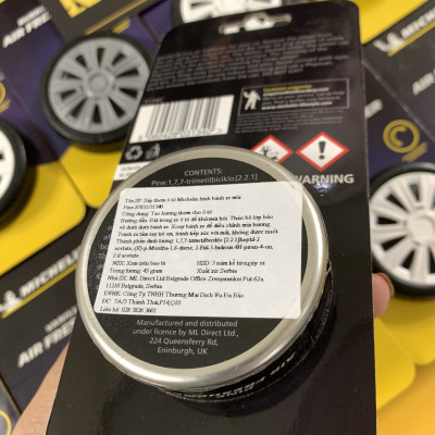 Sáp Thơm Ô Tô MICHELIN Khử Mùi Xe Hơi Cao Cấp - Michelin Organic Can Air Freshener (Hàng Chính Hãng) mùi hương bubble gum