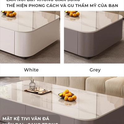 Bàn trà sofa bọc da cao cấp thương hiệu IGA - GM167