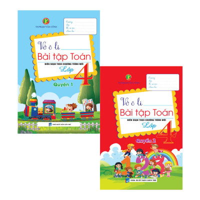 Sách - Vở Ô Li Bài Tập Toán 4 (Biên Soạn Theo Bộ kết Nối Tri Thức Với Cuộc Sống) Tập 1 + Tập 2