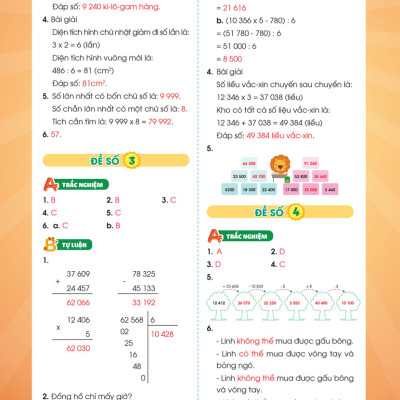 Phiếu Ôn Hè Toán Lớp 3 - Hành Trang Vững Kiến Thức Lên Lớp 4 (MEGA)