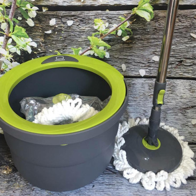 Bộ Lau Nhà Mini Thép Không Gỉ Ettom Lock&Lock ETM498 - 2 Bông Lau