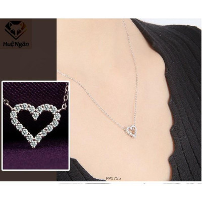 Dây chuyền bạc Ý 925 Huệ Ngân - Tim xinh PP1755