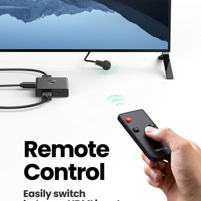 Ugreen UG70689CM318TK 4K 60hz 2 vào 2 ra bộ gộp tín hiệu HDMI 2.0 màu đen - HÀNG CHÍNH HÃNG