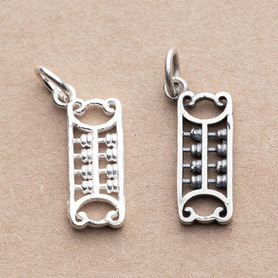 Combo 2 cái charm bạc hình bàn tính treo 1 - Ngọc Quý Gemstones