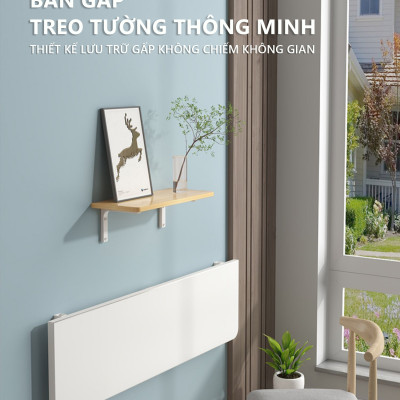 Bàn học gấp gọn thông minh có khe để đồ tiện dụng thương hiệu IGA - GP302