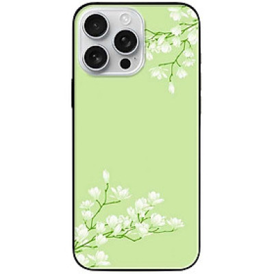 Ốp lưng cho IPhone 15 - 15 Plus - 15 Pro - 15 Pro Max - 16 - 16 Plus - 16 Pro - 16 Pro Max - Hoa Trắng Xanh Nhạt - Hàng Chính Hãng