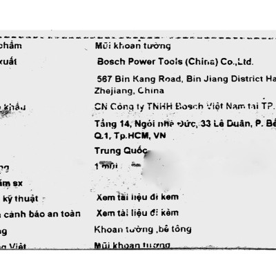 MŨI KHOAN TƯỜNG BOSCH CONCRETE 6X60X100 - Hàng chính hãng