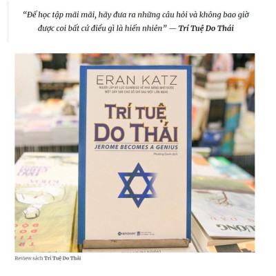 Trí Tuệ Do Thái - Những Phương Pháp Phát Triển Trí Tuệ Của Người Do Thái - Eran Katz (Tái Bản Mới Nhất)