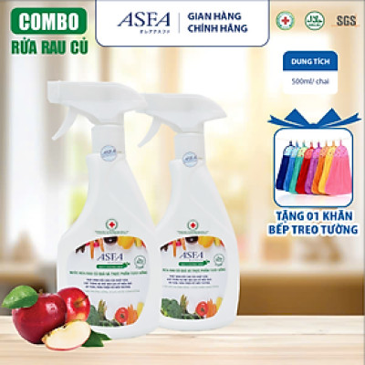 [Combo 2 chai] Nước rửa rau củ quả ASFA khử mùi khử khuẩn 500ml
