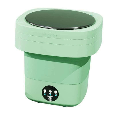 Máy giặt mini gấp gọn máy bán tự động giặt quần áo giặt đồ lót tất bằng ánh sáng xanh vắt khô khử khuẩn sạch sẽ