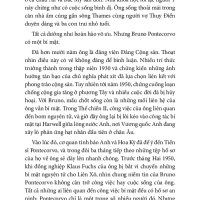 Khoa Học Khám Phá - Nhà Vật Lý Hay Siêu Điệp Viên (Bruno Pontecorvo Và Hai Nửa Cuộc Đời) - Frank Close, Phạm Nam Phong dịch