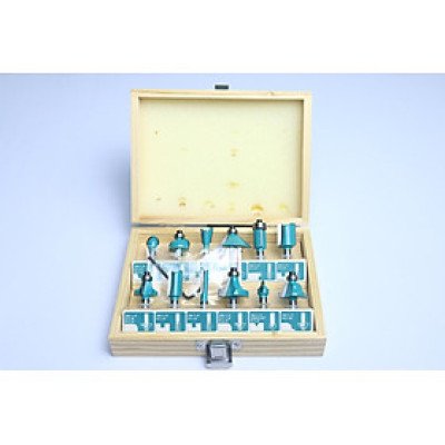 BỘ 12 MŨI PHAY GỖ 1/4"(6.3MM) TOTAL TACSR0104121