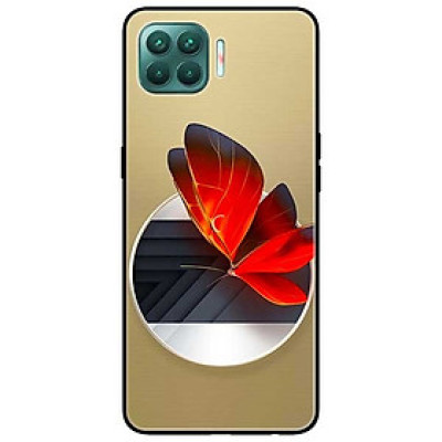 Ốp lưng dành cho Oppo A93 - F17 Pro mẫu Vòng Tròn Bướm Đỏ