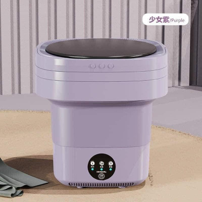 Máy giặt mini gấp gọn máy bán tự động giặt quần áo giặt đồ lót tất bằng ánh sáng xanh vắt khô khử khuẩn sạch sẽ