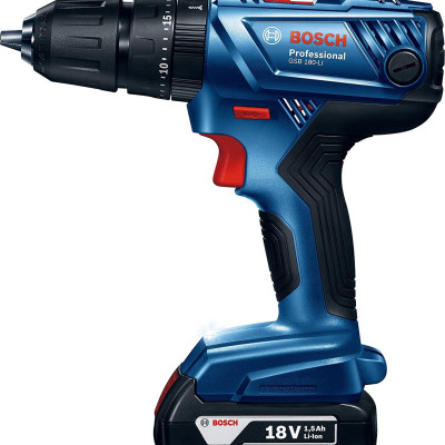 MÁY KHOAN, VẶN VÍT DÙNG PIN 18V BOSCH GSB 180-LI (HỘP CÔNG CỤ + SET 41 MÓN AC) - HÀNG CHÍNH HÃNG